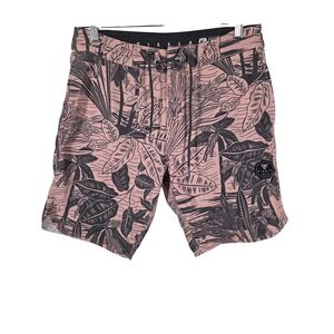 Vissla‎ Mens Pink Tropical Upcycle Coconut Beach Pool Party Board Shorts Size 29